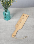 Bamboo Wood Paddle Lightweight Wooden Paddle with Airflow Holes, 13.3 Inch