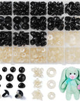 364PCS Safety Eyes,Crochet Eyes and Noses with Washers 6-18MM 10 Sizes Eyes for Amigurumi and Crocheting Animals DIY Crafts Stuffed Animal
