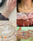 57600Pcs 2Mm Glass Seed Beads Small Craft Beads for DIY Bracelet Necklaces Crafting Jewelry Making Supplies with Beading Needles Elastic Strings (144 Colors, 400Pcs per Color)