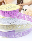 Lace Washi Tape, 6 Roll Lace Pattern Glitter Bling Self-Adhesive Tape Diamond Washi Tape Masking DIY Scrapbooking Lace Tape Sticker Color Random
