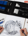 Sketching and Drawing Pencils Set, 37-Piece Professional Sketch Pencils Set in Zipper Carry Case, Drawing Kit Art Supplies with Graphite Charcoal Sticks Tool Sketch Book for Adults Kids