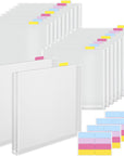 20 Pieces Scrapbook Paper Storage Clear 12 X 12 Paper Storage Organizer with Tabs and Gusset Bottom for Holding Scrapbook Paper, Vinyl Paper, Paper, Cardstock