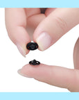100 Sets Sew-On Snap Buttons Metal Snap Fastener Buttons Press Button for Sewing Clothing, Black and Silvery (8Mm,10Mm)