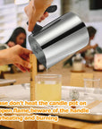 Candle Making Pouring Pot, 1500 ML/50 OZ Candle Pouring Pitcher, 304 Stainless Steel Candle Making Pitcher with Heat-Resistant Handle and Dripless Pouring Spout Design