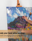 Mahl Stick for Steadying Painter Hand, 33 6/7 Inches in Length Aluminum Rod with Artificial Leather, Artists Painting Hand Rest Tool