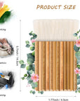 2 Pieces Hake Blender Brush Bamboo Brush for Ceramics Paint Brush Applicator Artist Drawing Brush Craft Painting Brushes for Watercolor, Wash, Ceramic and Pottery Painting (Novel Style)