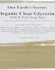 Organic Oil Clear Glycerin - 2 Pound Melt and Pour Soap Base
