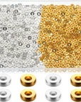 800 Pcs 6Mm Flat Gold Beads Flat round Spacer Beads for Bracelets Making round Rondelle Spacer Beads for Jewelry Making Flat Spacer for Necklaces DIY Loose Beads(Mixed Color)