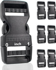 6PCS Plastic Buckles for Straps 1 Inch - Side Release Buckle, Sewing Clips for Dog Collar