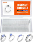Ring Size Adjuster for Loose Rings,12 Pack-4 Sizes Invisible Transparent Silicone Guards Clip Jewelry Fitter Resizer,Fit Almost Any Ring for Women and Men