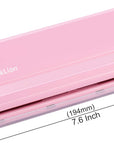 Adjustable 6 Hole Punch: Metal Six Hole Puncher for Planners and 6-Ring Binders with 6 Sheet Capacity for A4 / A5 / A6 / Personal/Pocket Size (Pink)