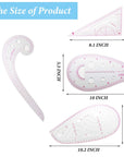 Pattern Sewing Rulers Set, 4 Styles Plastic Sew French Curve Ruler, Metric Curve Shaped Rulers for Designers and Tailors, Perfect for Drawing, Craft, Sewing Project and DIY by  (Style A-4PCS)