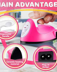 Mini Iron for Crafting - Small Iron for Crafts Small Travel Iron Mini Heat Press Iron Mini Iron for Clothes Mini Craft Iron Small Iron for Clothes - Mini Steam Iron for Clothes with Charging Base