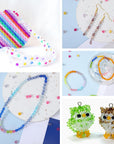 3080Pcs Crystal Beads,Rainbow Acrylic Beads Faceted 6Mm 28 Colors Bicone Colorful Spacers Bulk for Bracelet Necklace Jewelry Making DIY Craft