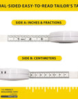 - Premium Retractable Tailor’S Tape Measure & Crafters Tape – 80″ / 2M - Pocket Sized Fractional Inch & Metric Tape Measure for Fabric, Body, and Sewing Measurements