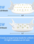 2 Pack UV Light for Resin, Large Size Foldable UV Resin Lamp and Mini Portable UV Resin Light, Fast Curing and Light Weight UV Resin Lamp, Resin Kits for Jewelry Making, UV Resin, DIY Craft