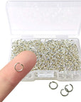 600 Pcs Silver Plated Jump Rings Split Rings Circle Clasp Connecting Rings Jewelry Necklace Bracelet Pendant Choker Charm Loops DIY Craft Earring Making Supplies (6 Mm)
