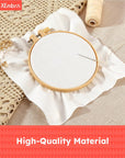 12 PCS White Embroidery Fabric, Pre-Cut Natural Cotton Embroidery Cloth Fabric, 4 Sizes Embroidery Cloth Squares for Embroidery Garment Craft (5.9 to 11.8Inch)