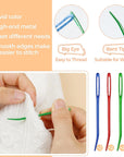 43 Pcs Yarn Needles Set, Assorted Yarn Needles Bent Tapestry Needle Weaving Needle Darning Needles Big Eye Blunt Knitting Needles with Stitch Markers for Knitting Crochet Kit