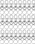 Key Chain Swivel Hooks,  100Pcs Keychain Hardware Metal Swivel Snap Hook Lanyard Clips Hooks with Keychain Rings for Keychain Hardware and Lanyard Charms