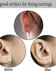 9 Pairs Earring Lifters with 30 Pieces Bullet Clutch Earring Backs, Earring Backs for Droopy Ears, Adjustable Hypoallergenic Sliver Safety Magic Earring Backs for Heavy Drooping Earring