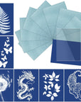 40 Sheets Sun Print Paper Kit Cyanotype Paper, A5 Sun Art Paper, High Sensitive Nature Sun/Solar Activated Sun Printing Art Drawing Paper for Arts Crafts DIY Project (5.8X 8.3 Inch)