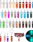 40Pcs Healing Crystal Pendants
