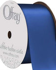 Offray 1.5" Wide Single Face Satin Ribbon, 4 Yds, 1-1/2 Inch X 12 Feet, Royal Blue