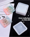 Box Resin Molds, Jewelry Box Molds with Heart Shape Silicone Mold, Hexagon Storage Box and Square Epoxy Molds for Making Resin Molds