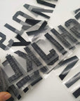 78 Pieces 2 Inch Iron on Letters a to Z Heat Transfer Letters Paper for Sport Jersyes T Shirts Team Name(Black)