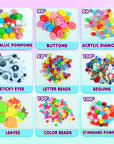 Arts Craft Supplies for Kids, 1000+ PCS Toddler DIY Craft Art Supply Set Include Pipe Cleaners, Pom Poms, Storage Box, 2025 Best Birthday Gift for 4-12 Years Old Boys and Girls