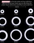 9 Pieces Silicone Bracelet Mold and Ring Resin Casting Mold Set round Epoxy Jewelry Mold Silicone Bangle Ring Mold for Jewelry DIY Crafts Making Supplies