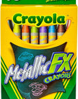 Metallic Crayons (16Ct), Kids Crayons for Coloring and Drawing, Glitter, Shiny, and Unique Colors, Gift for Kids, Nontoxic, 3+