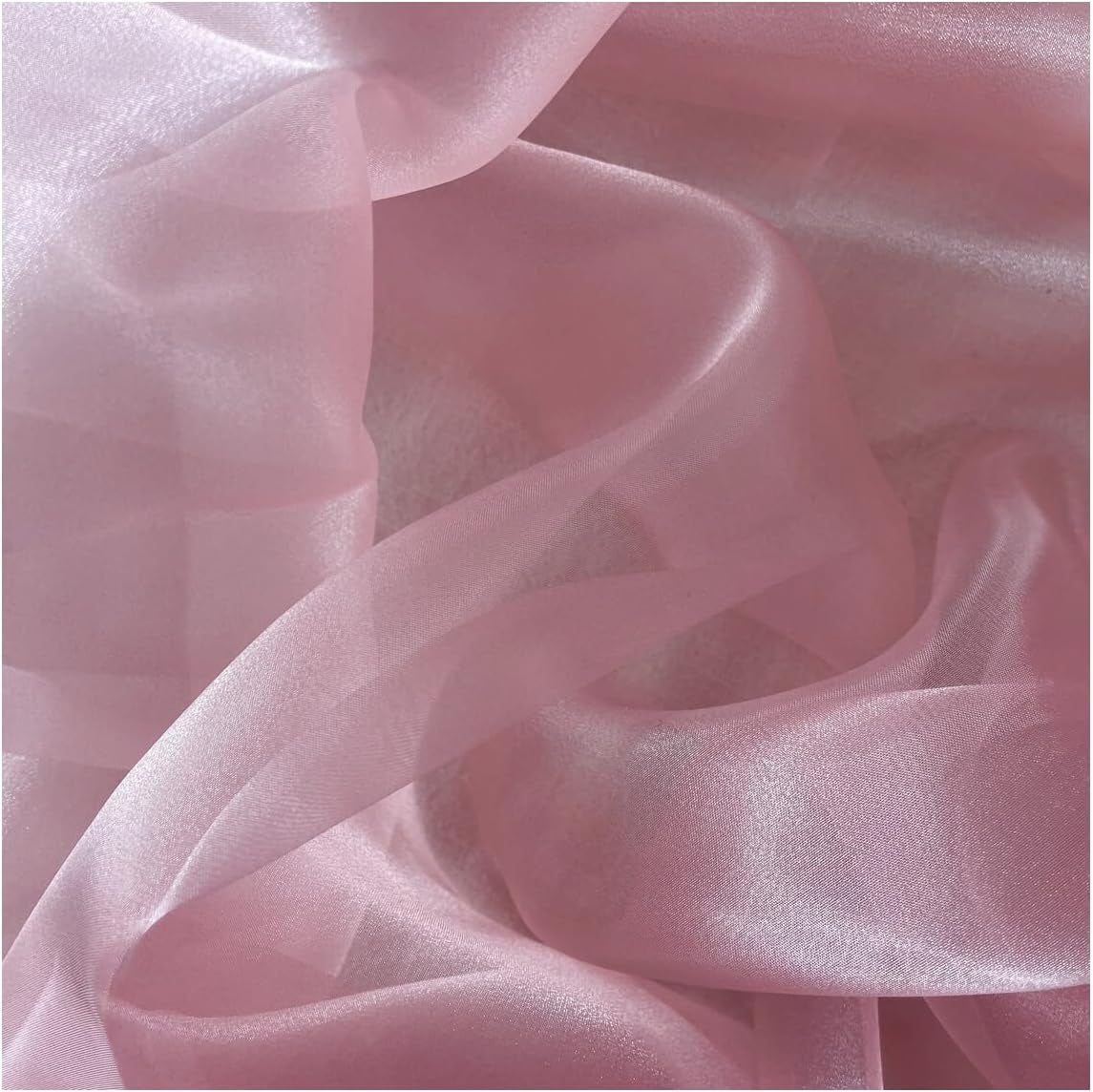 Pack of 25 Yards Long Bridal Solid Sheer Organza Fabric Bolt for Wedding Dress, Fashion, Crafts, Decorations, Backdrop, Christmas Craft Supplies, Silky Shiny Organza Fabrics 44” Wide- Dark Purple