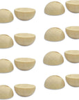 200 Pieces 1 Inch Wooden Split Balls Half round Wood Beads Unfinished Wooden Half Sphere for DIY Crafts