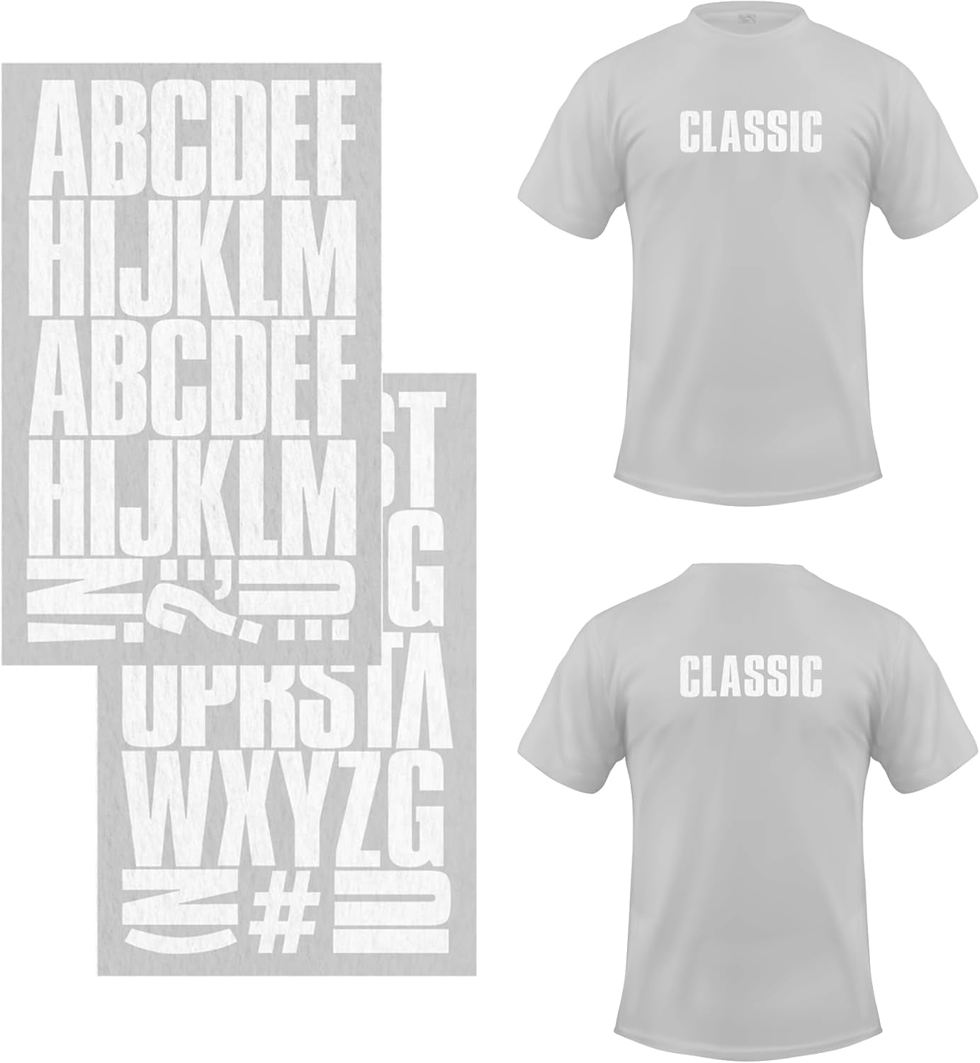 S.E.I 3-Inch Iron-On T-Shirt Letters, Block Letter Flock Heat Transfers, Black