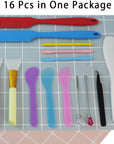 Silicone Stir Sticks Kit 16Pcs, Silicone Epoxy Brush, Silicone Stirring Tool, Mixing Spoon, Silicone Scraper DIY Crafts Tool for Resin Epoxy Liquid Paint