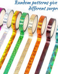 30 Rolls Washi Tape,Multi-Colored & Gold Metallic Washi Masking Tape - 8Mm X 4M Rainbow Paper Tape for DIY Crafts (Mix)