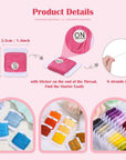 488Pcs String Bracelet Making Kit, Friendship Bracelet String Kit with 50 Skeins Embroidery Floss Cross Stitch Thread, 400Pcs Friendship Bracelet Beads, 37Pcs Embroidery Tools