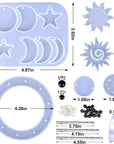 Resin Molds, 63 Pcs Wind Chimes Silicone Molds Kit, Epoxy Windchimes Casting Mold for DIY Wind Bell, Keychain Earring Pendants Ornaments