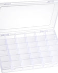 1 Pack 36 Grids Clear Plastic Organizer Box with Adjustable Dividers, Small Craft Organizers and Storage, Compartment Container for Bead, Nail, Jewelry, Art, DIY Crafts, Fishing Tackle, Small Items