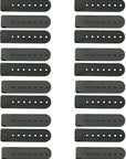 Snapback Strap 12 Pairs Black Plastic Snapback Hat Cap Snap Buckle Replacement Repair Strap with 7 Holes
