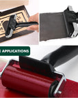 2 Pack Brayer Rollers for Crafting - Rubber Roller 4 and 2.2 Inch for Printmaking, Ink Roller for Painting Print Glue Stamping Tool