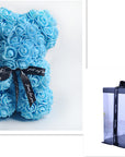 Valentine's Day Gift Rose Bear Eternal Flower Rose Teddy Bear PE Foam Bear 25cm Valentines Day