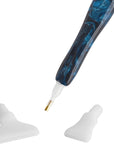 Premium Drill Pen, Comfortable Diamond Painting Pen, Diamond Art Accessories and Tools, 2 Pack, Frosted Red Velvet & Blue Licorice Swirl