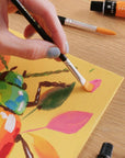 Complete Acrylic Paint Set – 12Х Rich Pigment Colors & 6X Art Brushes - Includes 3 Paint Canvases, Palette Knife & Sponge - Perfect for Canvas, Clay, Ceramic - Non-Toxic, Great for Kids & Adults