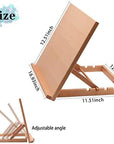 US Art Adjustable Wood Desk Table -Light Weight, Easel with Strong Support