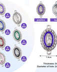 Virgin Mary Charms 35 Pcs Virgencita Charms Virgen De Guadalupe Charms Alloy Enamel Pendant Charms Inlay Rhinestones Our Lady of Guadalupe Charms Mexican Charms for Bracelets Necklaces Jewelry Making