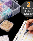 30Pcs Bead Organizers in a Clear Organzier Box, 2 Sets Clear Plastic Diamond Painting Storage Container with Mini Boxes for Craft Organziers and Storage Art Embroidery Nail Accessories