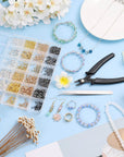 2160 Pieces Crimp Beads Kit for Jewelry Making, Knot Covers, Crimp Bead Covers, Crimp Tubes, Jump Rings and Wire Guardians with Crimping Pliers, Elastic String for Bracelets Necklaces Making
